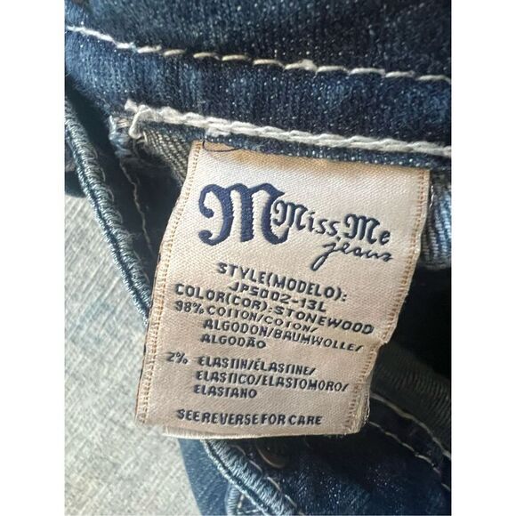 Miss Me Lace Rhinestone Embellished Boot Cut Jeans 28" - Picture 4 of 7